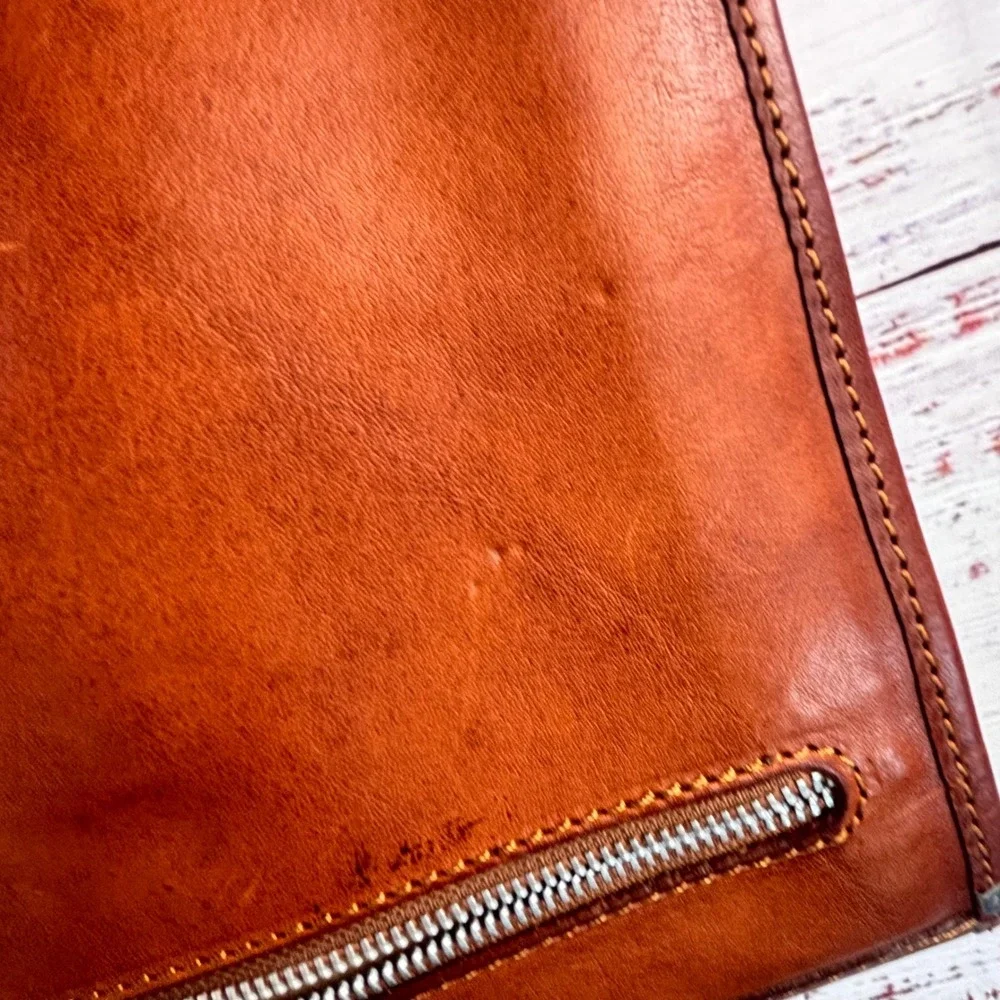 Italian Leather Briefcase Messenger Bag‎ Turnlock Medici Firenze Veg-Tanned